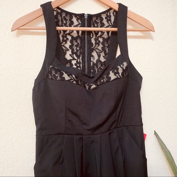 City Triangles Black Sleeveless Lace Dress Sz 9 - Picture 3 of 8